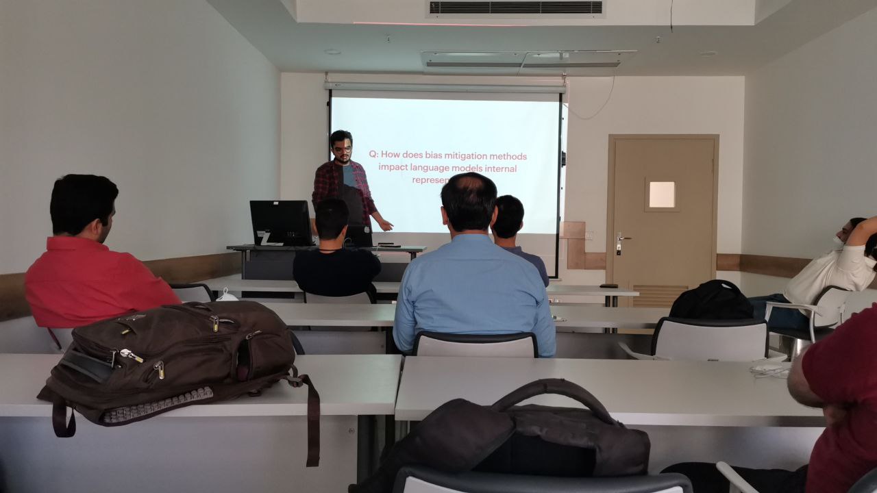 Presenting in class on bias and fairness in NLP; TEIAS; December 2021